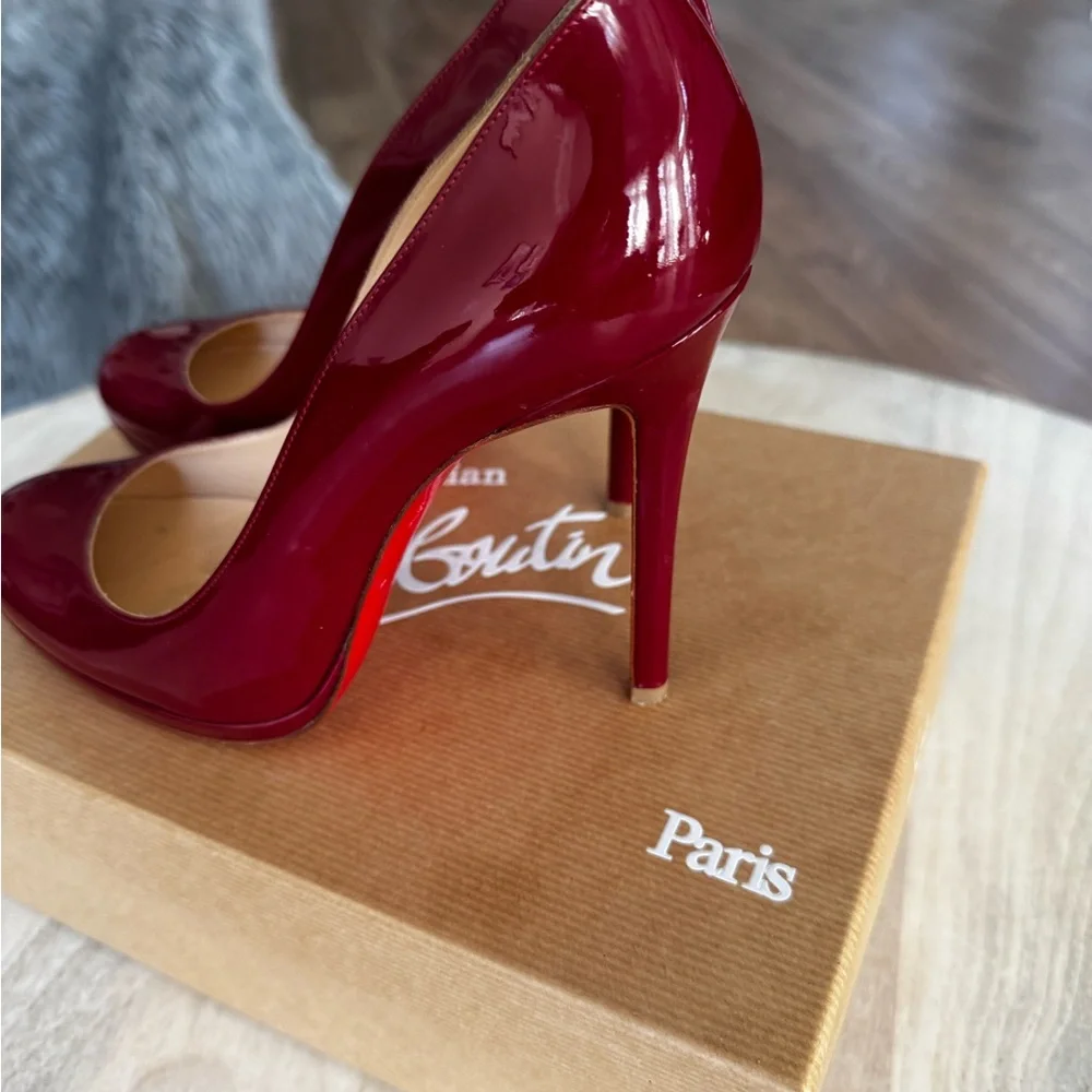 Christian Louboutin Neofilo 120 Patent Pumps Rouge 38.5 - Picture 5 of 11